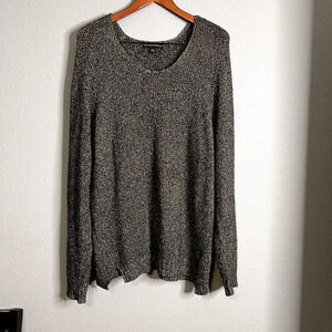 Rock & Republic Women Lg Sweater Shiny Metallic Glitter Chunky Grunge Whimsigoth